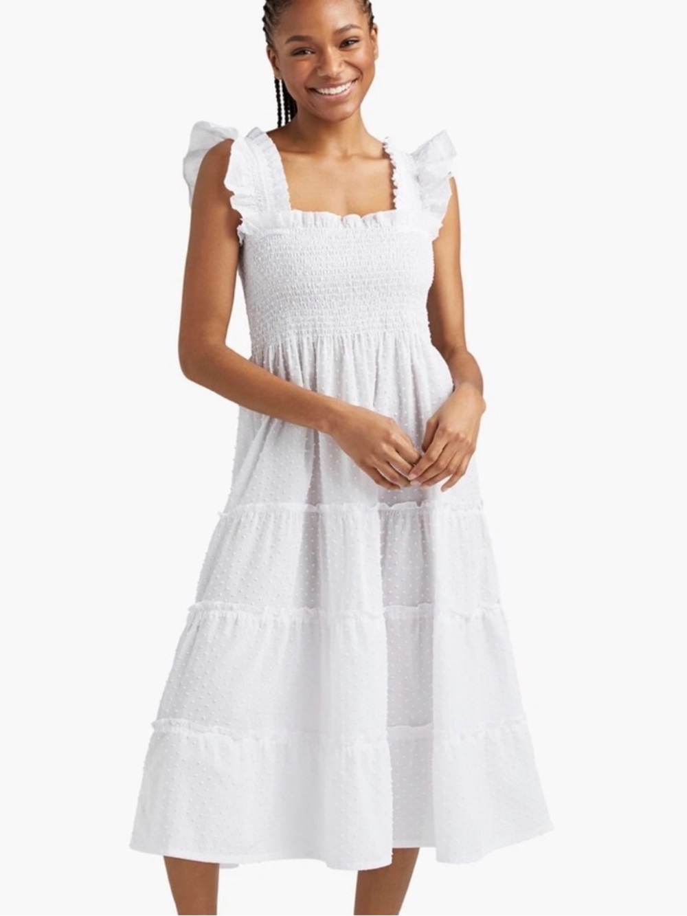 Hill House Original White Swiss Dot Nap Dress